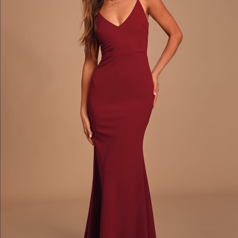 Lulus Burgundy Maxi Dress